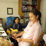 Luisa Marshall's daughters Kim & Zenia backstage before the sold out show at the Coast Capital Playhouse 2012.