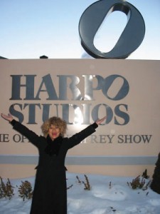 Tina Turner Tribute Artist, Luisa Marshall, posed outside Oprah Winfrey's studio after performing on stage and impressing Ms. Tina Turner herself.