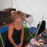 Luisa Marshall as Tina Turner backstage before the Harmony Arts Festival 2012.
