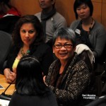 Lila Shahani and Velma Veloria at the Human Trafficking: Philippine, Canadian and Global Context Event at UBC.