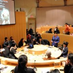 MLA Mable Elmore speaks during the Human Trafficking: Philippine, Canadian and Global Context Event at UBC.