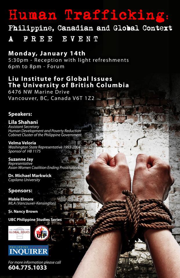 Human Trafficking: Philippine, Canadian and Global Context Poster. 