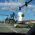 Deerfield Beach water tower. Day 1 of Luisa Marshall's US Tour January 2013 in Florida.