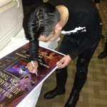Luisa Marshall's dancer Leandro Mendez signing autographs at the Boca Raton Theatre. Day 3 of her US Tour January 2013 in Florida.
