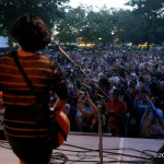 Tina Turner Tribute Artist, Luisa Marshall guitarist Kim Mendez at the Chevrolet Performance Stage at the PNE.