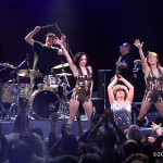 Tina Turner Tribute Artist, Luisa Marshall at the Chevrolet Performance Stage at the PNE with her band and dancers.