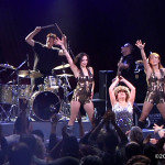 Tina Turner Tribute Artist, Luisa Marshall at the Chevrolet Performance Stage at the PNE with her band and dancers.
