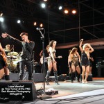 Tina Turner Tribute Impersonator, Luisa Marshall at the Chevrolet Performance Stage at the PNE with her band and dancers.