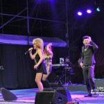 Tina Turner Tribute Impersonator, Luisa Marshall at the Chevrolet Performance Stage at the PNE with her band and dancers.