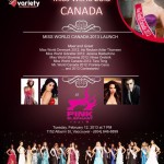 Get Inspired Beauty with a Purpose - Miss World Canada Launch 2013. Poster.