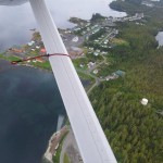 Aerial view of the remote village of Kitkatla