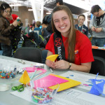 Becky Friesen volunteering at a Children's Festival.