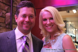 Miss World Canada 2013 MC Bryan Mudryk with Director of Operations Kristy White from Dale Carnegie Training.