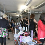 Miss World Canada 2013 Candidates getting their hair done at LNG Studios.