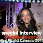 Miss World Canada 2013 Camille Munro's special interview with Simply the Best.