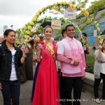 Queen Esther Zenia Marshall alongside football star Jericho Mendez.