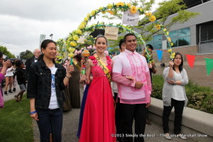 Queen Esther Zenia Marshall alongside football star Jericho Mendez.