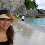 First day in Bermuda and Luisa hits the beach.