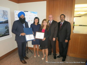 Honourable Tim Uppal, Andrea Digby, Luisa Marshall, Paul Bailey & Gautam Sharma.