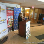 Luisa Marshall gives a quick thank you at the RBC Top 25 Canadian Immigrants Awards Ceremony.