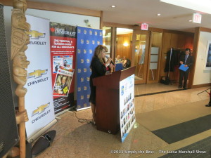 Luisa Marshall gives a quick thank you at the RBC Top 25 Canadian Immigrants Awards Ceremony.