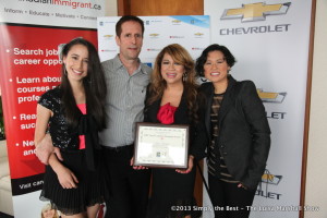 Luisa Marshall poses with her proud family.