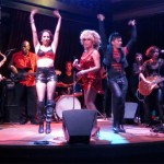 Luisa Marshall as Tina Turner at the 2013 FanClub Pride Party with her band and dancers.