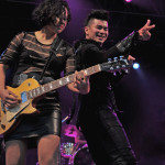 Tina Turner Tribute Artist, Luisa Marshall guitarist Kim Mendez and dancer Leandro Mendez.