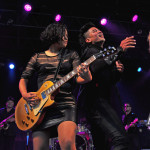 Tina Turner Tribute Artist, Luisa Marshall guitarist Kim Mendez and dancer Leandro Mendez.