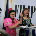 Socorro Laurel and Beth Cabral at the Filipino Community Center Inaugural Fundraising Event 2013.