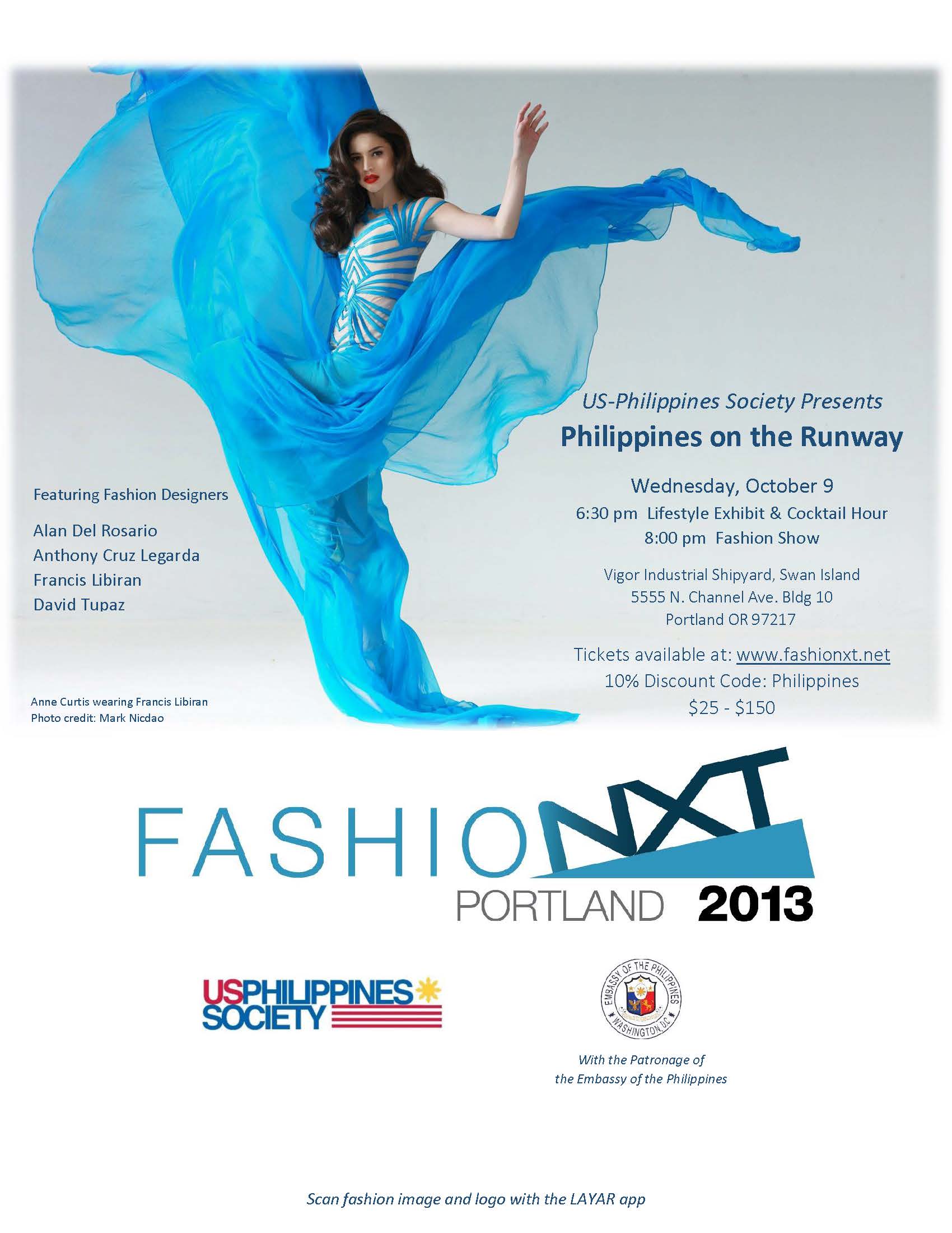 Philippines on the Runway - US-Philippines Society Oct 9 2013 Poster