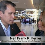 Consul General Neil Frank R. Ferrer interviewed by Luisa.