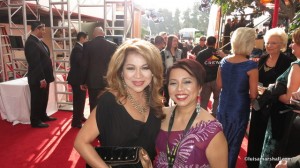 Backstage of the Red Carpet at the Golden Globes.