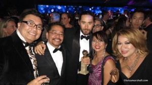 Luisa and friends with Jared Leto after the Golden Globes.