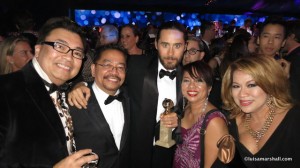 Luisa and friends with Jared Leto after the Golden Globes.