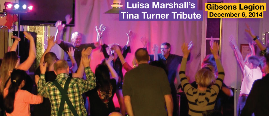 Featured - Christmas Special - Gibsons Legion 2014 - Luisa Marshall Tina Turner Tribute