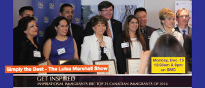 Featured - RBC’s Top 25 Canadian Immigrants 2014 - Simply the Best TV Show - Luisa Marshall