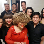 Luisa's band and dancers pose for a selfie backstage at the Port Theatre.